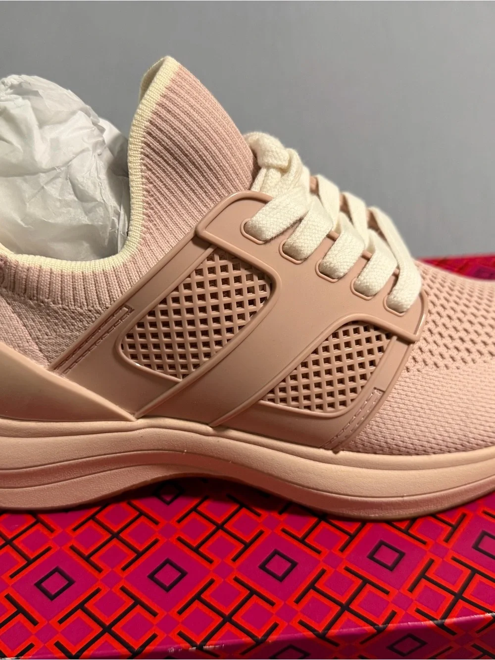 Tory Burch Blush Pink Knit Meadowsweet 970 sneakers